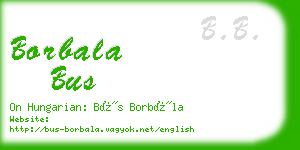 borbala bus business card
